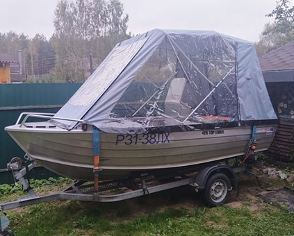 Ходовой тент Оптима для лодки Quintrex 420 Top Ender 2015 г.в.